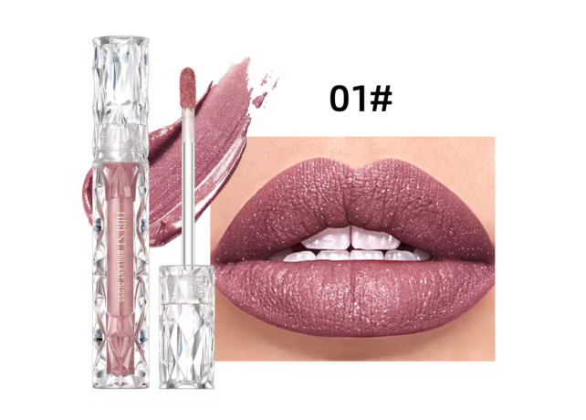 Luciu de Buze Strălucitor – Shimmer Lip Gloss | Ruj Lichid Mat cu Sclipici, Rezistent la Apă